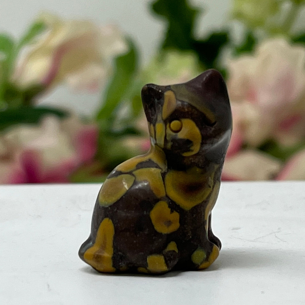 Bamboo Fossil Gemstone Cat, The Lucky Cat Shop