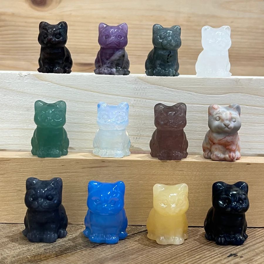 Gemstone Sitting Cats