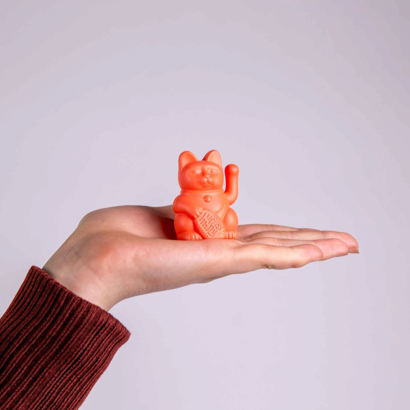 Solor Cat Maneki Neko Solar Cat by Donkey NEON ORANGE – The Lucky Cat Shop