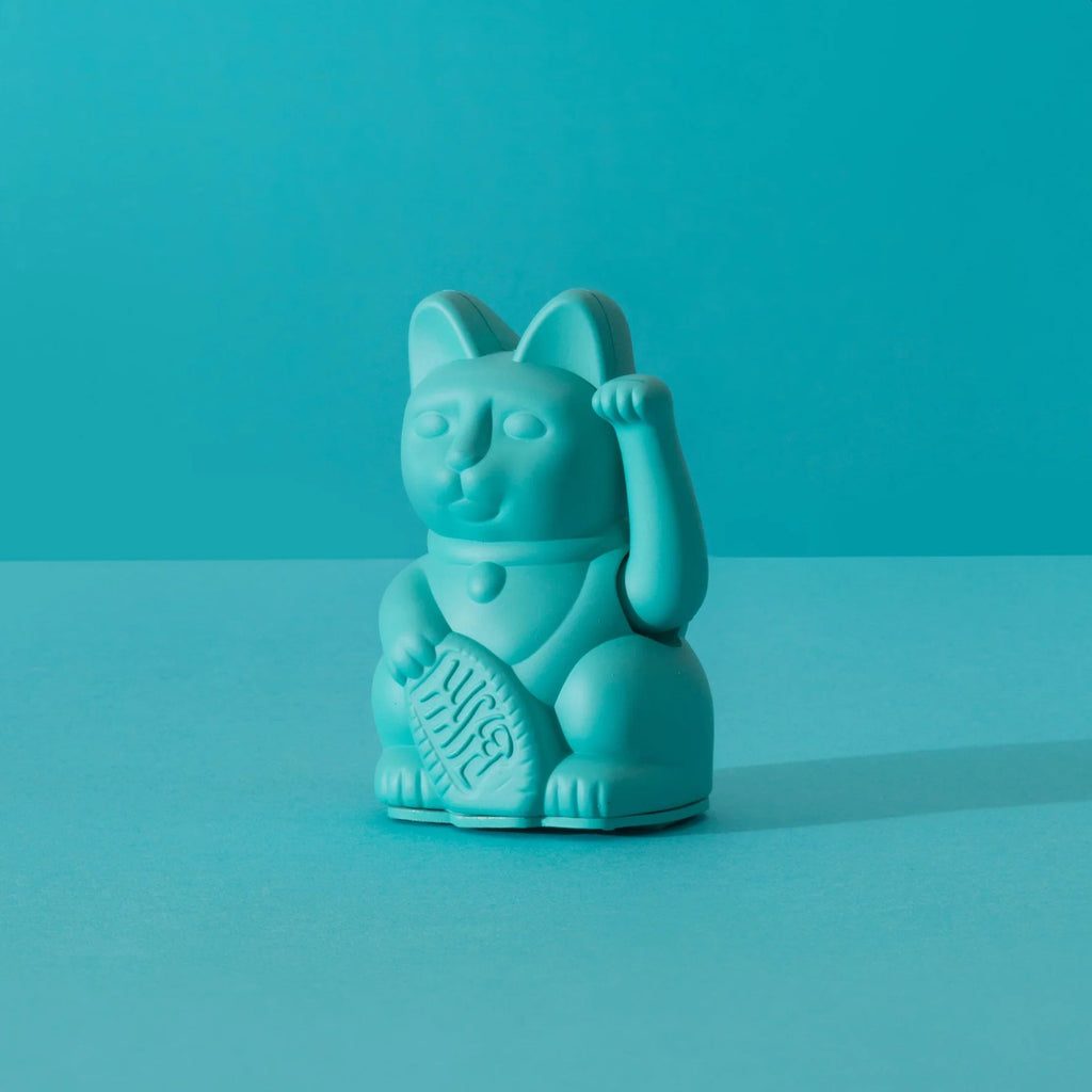 Maneki Neko Mini by Donkey TURQUOISE, The Lucky Cat Shop