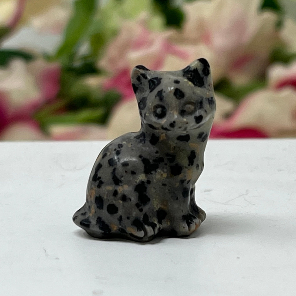 Dalmation Gemstone Cat, The Lucky Cat Shop