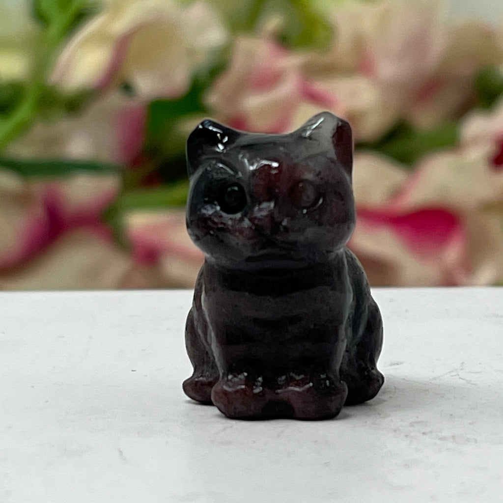  Garnet Gemstone Kitten January Birthstone