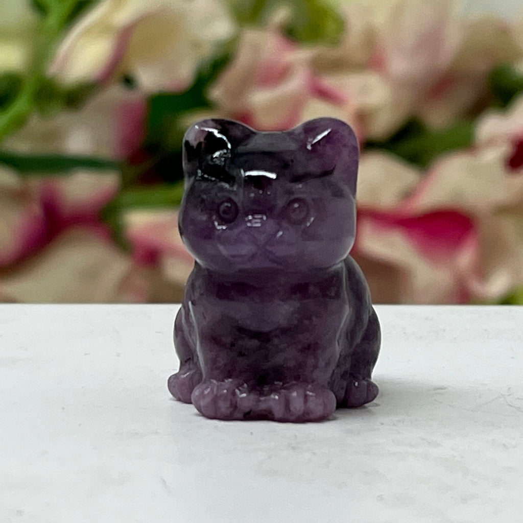 Lepidolite Gemstone Kitten February Birthstone